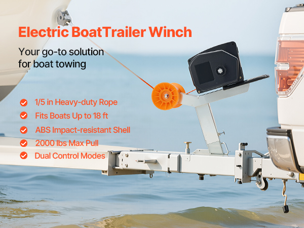 Sähköinen venevinssi perävaunuun sivukuva