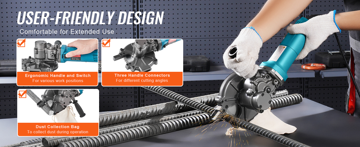 Puhdaskuparimoottorilla varustettu raudoitusleikkuri