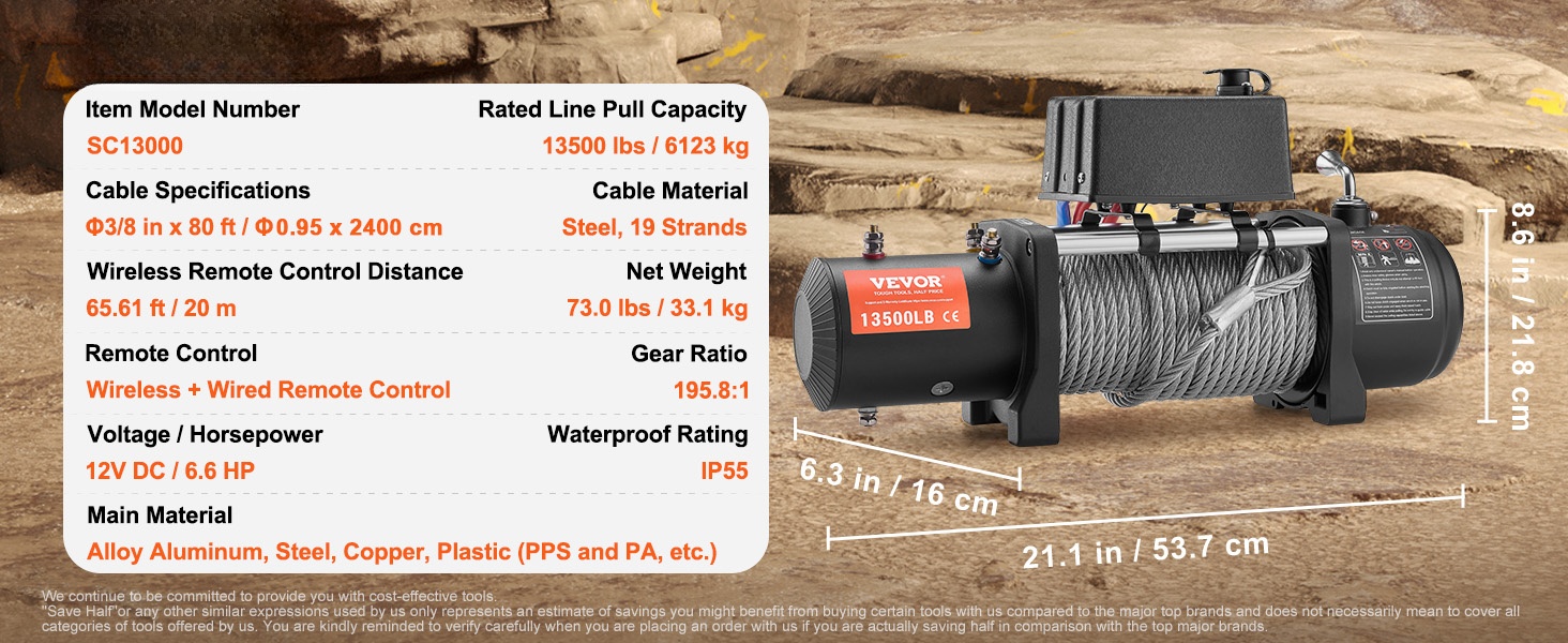 Sähkövinssin mitat ja rakenne