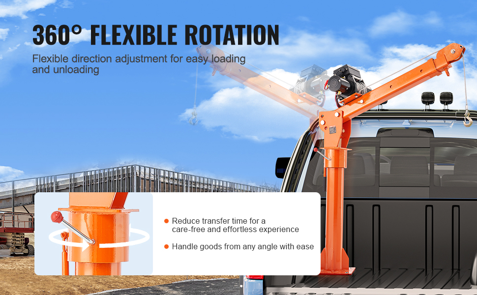 360 astetta kääntyvä puomi helpottaa kuorman siirtämistä