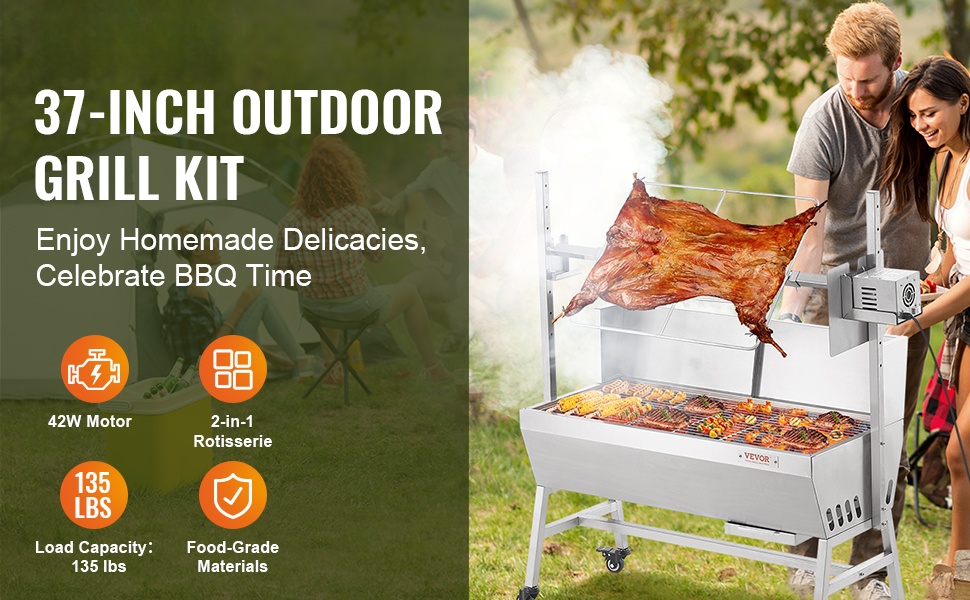 Sähköinen roottisseriegrilli yleiskuva