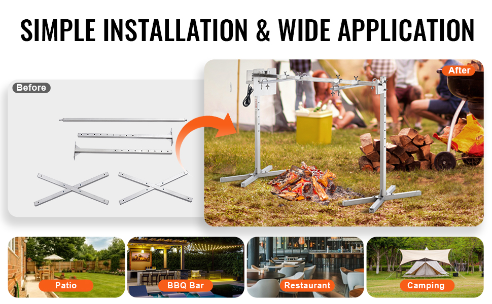 Grillivarras kokonaisille eläimille ja suurille lihapaloille