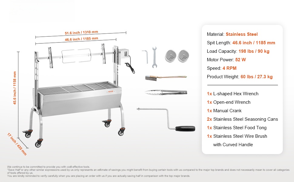 Roottisserie-grilli ulkoilmakäytössä