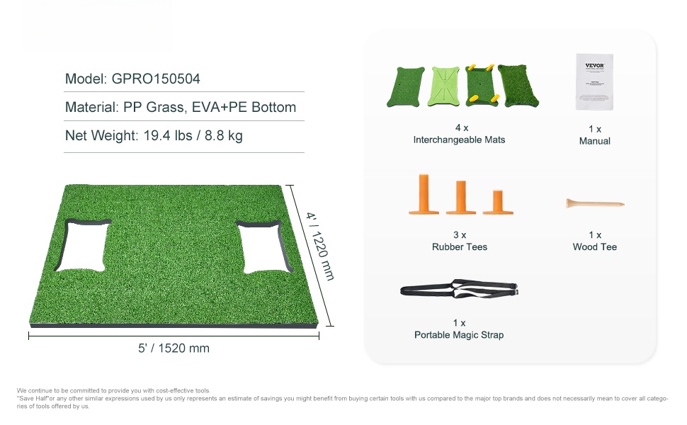 Golf-lyöntimatto käytössä