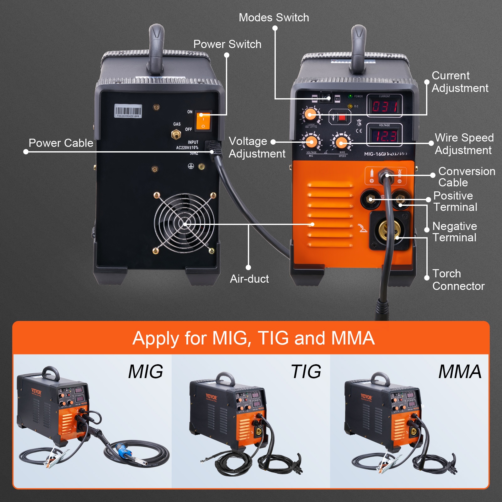 3-in-1 MIG MMA TIG