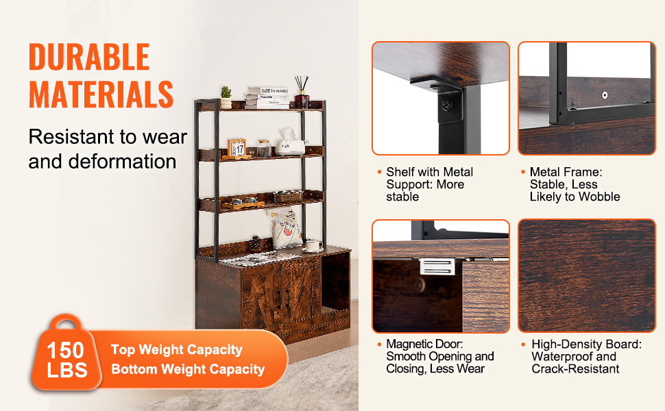 Tukeva MDF-rakenne ja metallikehikko