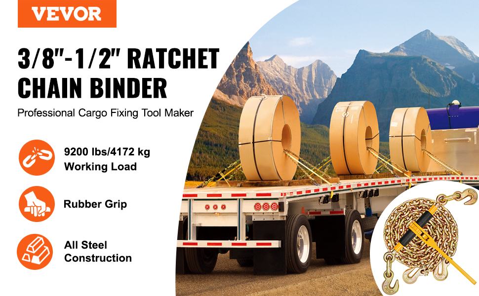 Ketju- ja kiristyssarja kuormauksen varmistamiseen