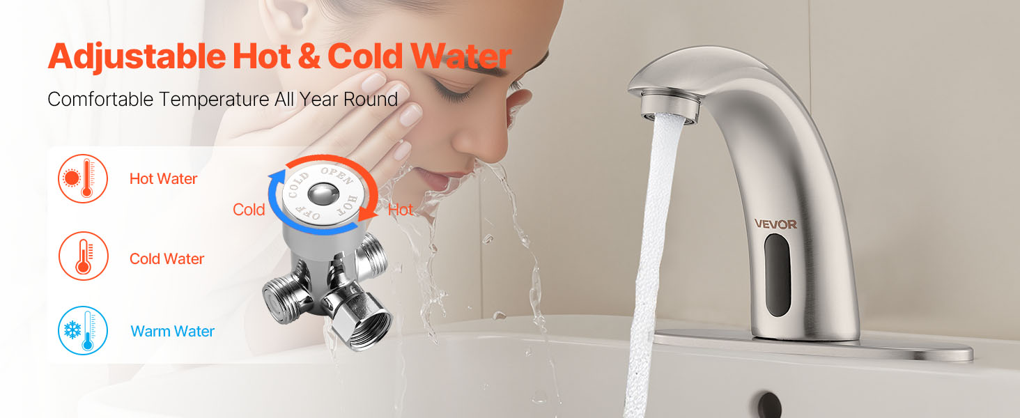 Lämpötilan säätö kuumalle ja kylmälle vedelle