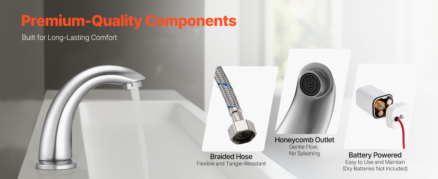 Punottu letku ja hunajakennosuuttimella varustettu hana