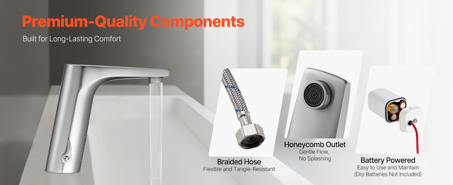 Kestävä messinkihana ja punottu letku