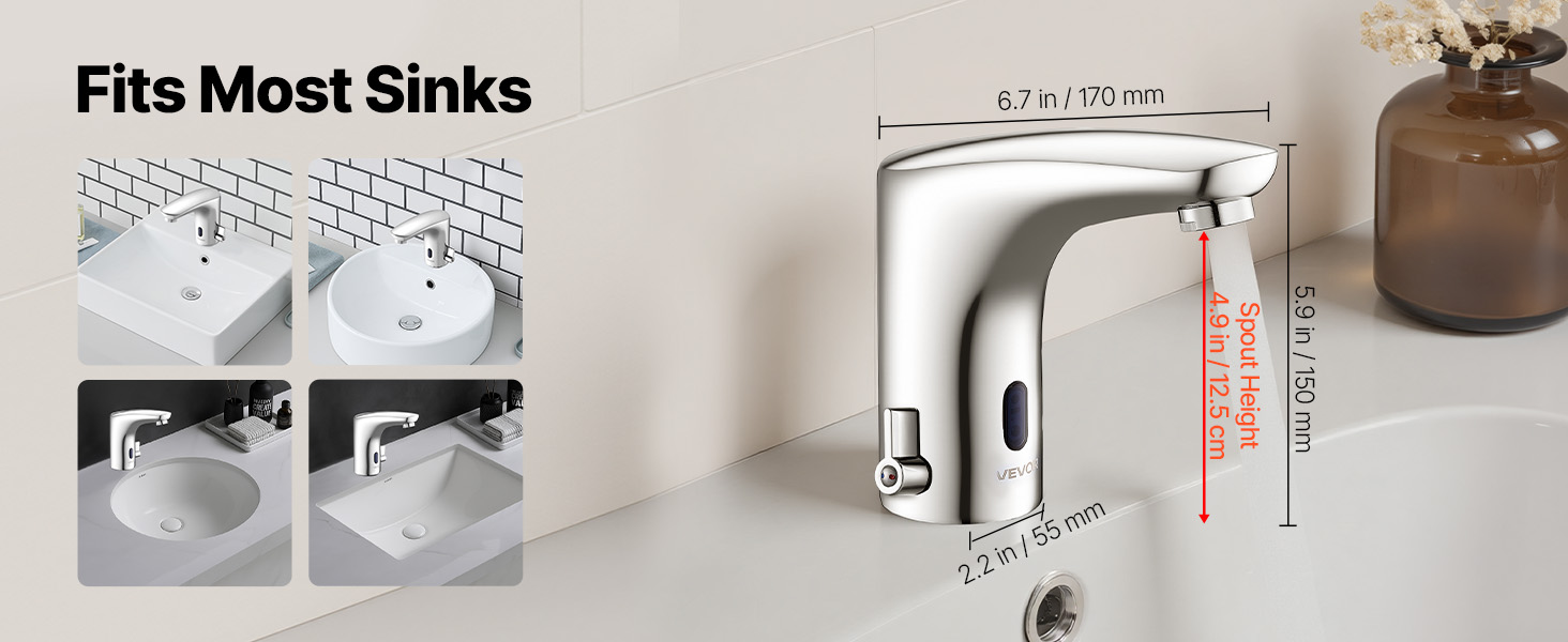 Yhteensopiva useimpien pesualtaiden kanssa