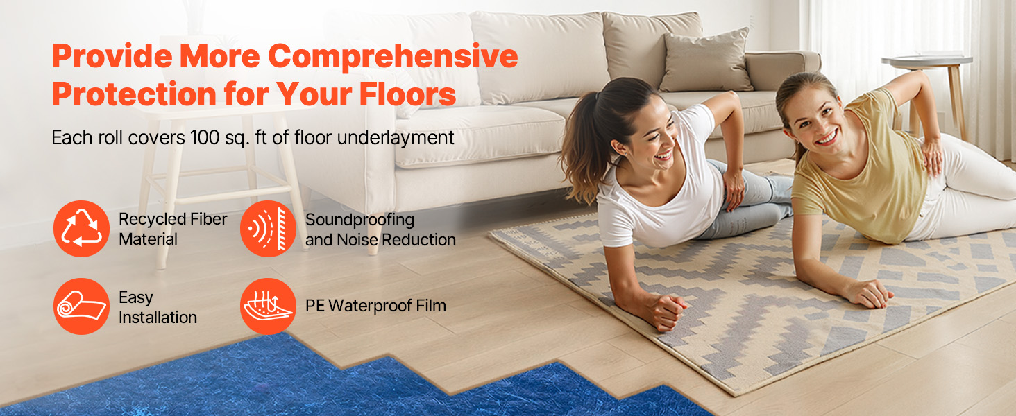 Lattian alusmateriaali rullalla