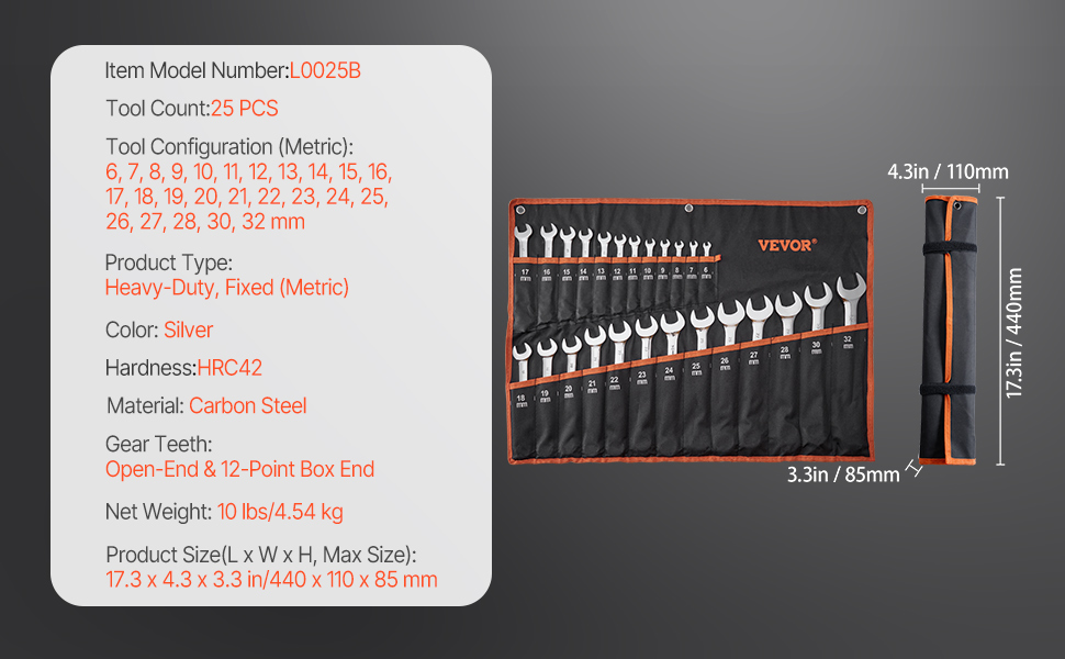 Kiintoavaimet säilytyspussissa