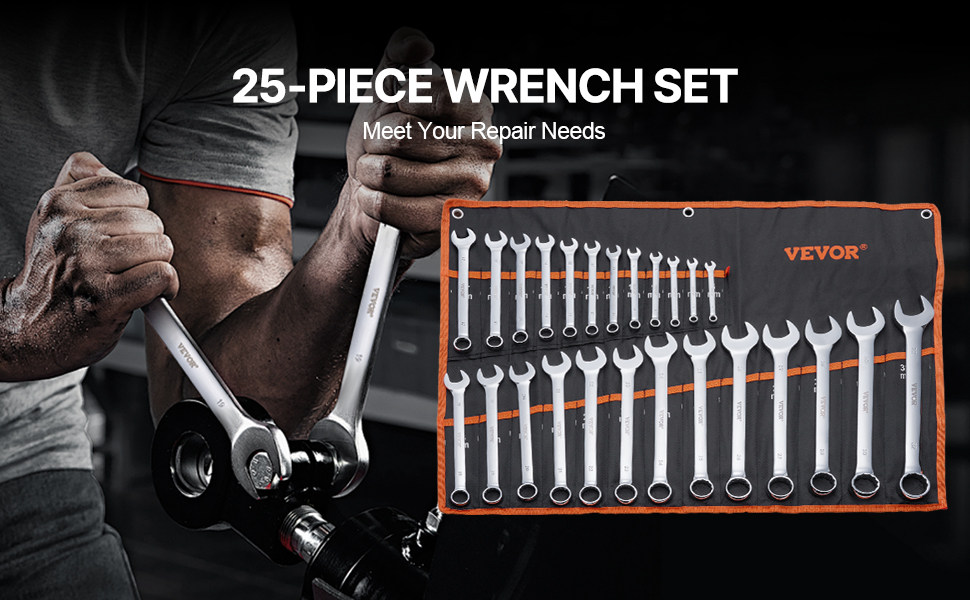 Kiintoavainsarja rullattavassa pussissa