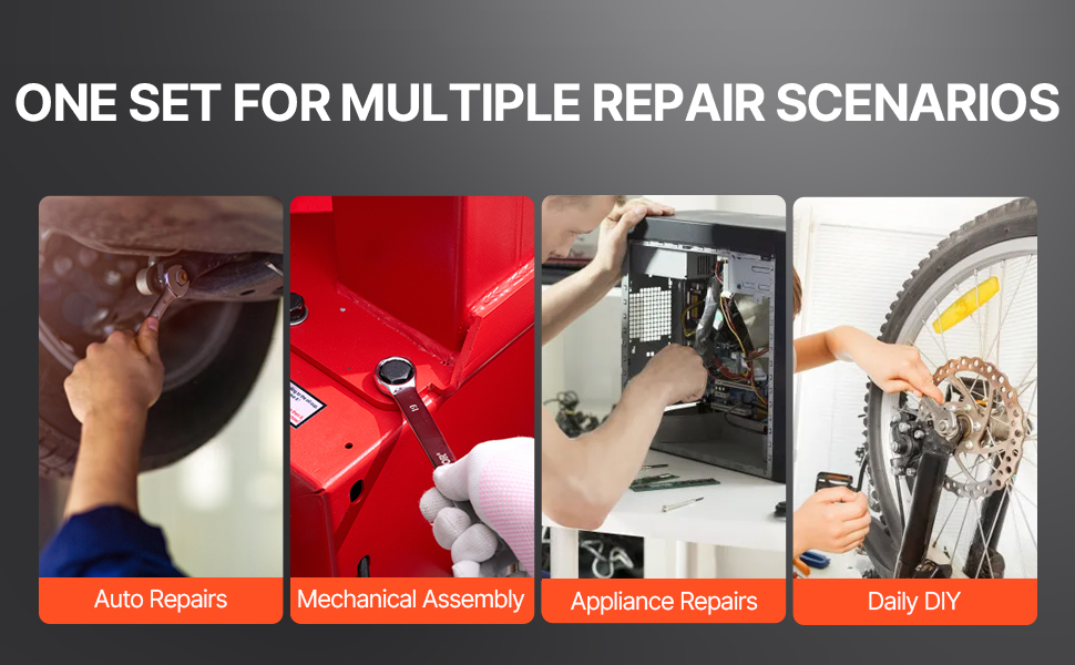 Kiintoavainsarja monipuoliseen käyttöön