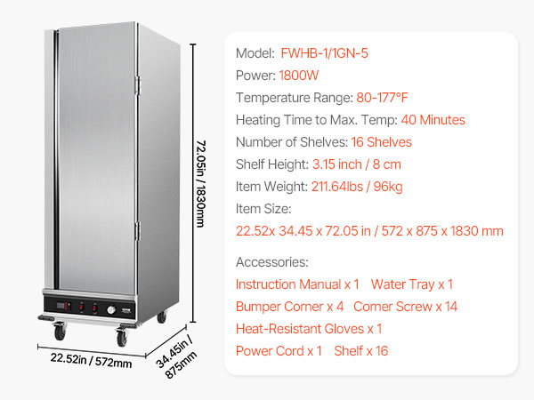 Lämpökaapin mitat ja rakenne