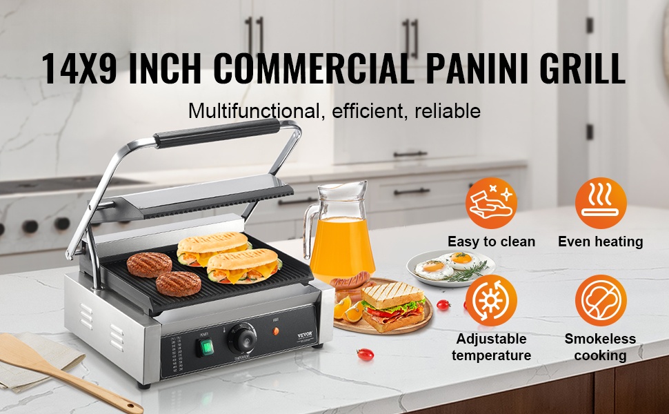Kaupallinen paninigrilli työtasolle