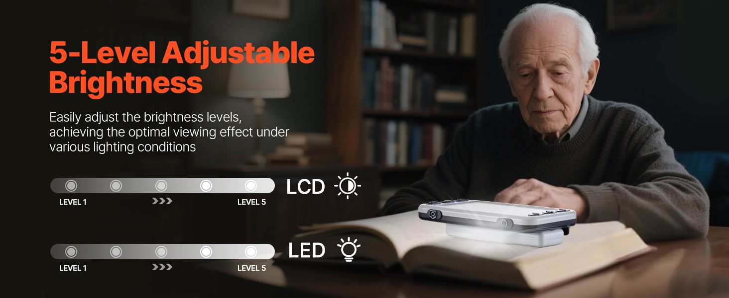 Digitaalinen suurennuslaite, säädettävä kirkkaus