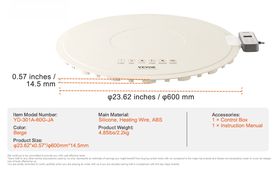 Lämmitysalusta käytössä kattauksessa