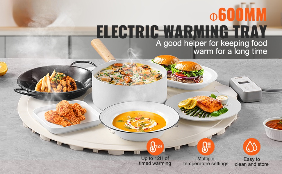 Sähköinen lämmitysalusta pöydällä