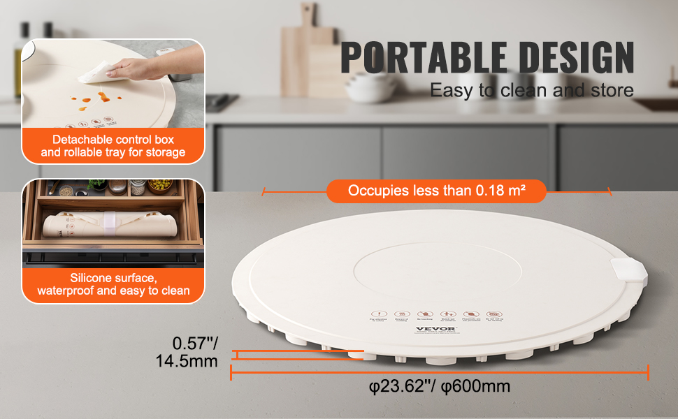 Rullattava silikoninen lämmitysmatto