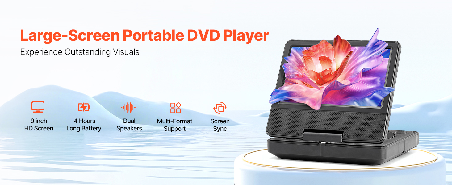 Kannettava DVD-soitin, 7-tuumainen näyttö