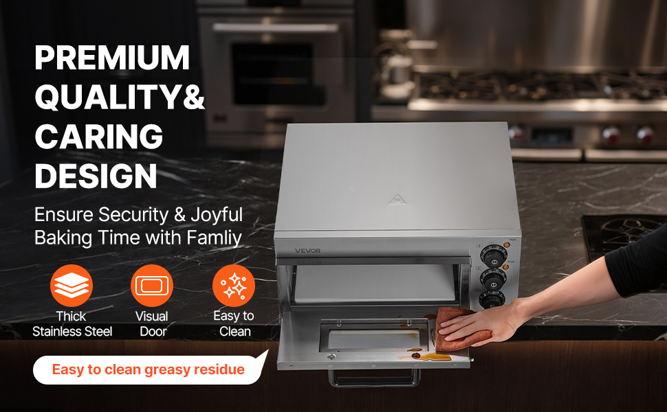 Ruostumattomasta teräksestä valmistettu pizzauunin runko