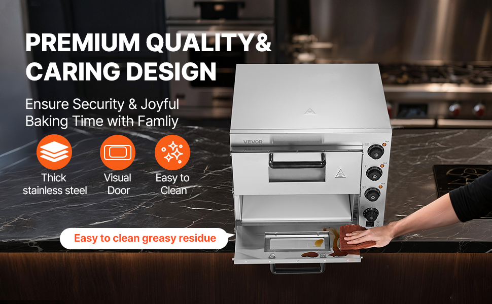 Ruostumattomasta teräksestä valmistettu pizzauuni