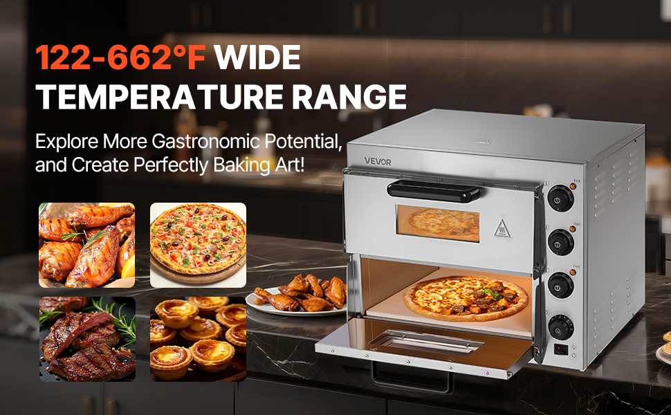 Pizzauunin lämpötila- ja aikasäätimet