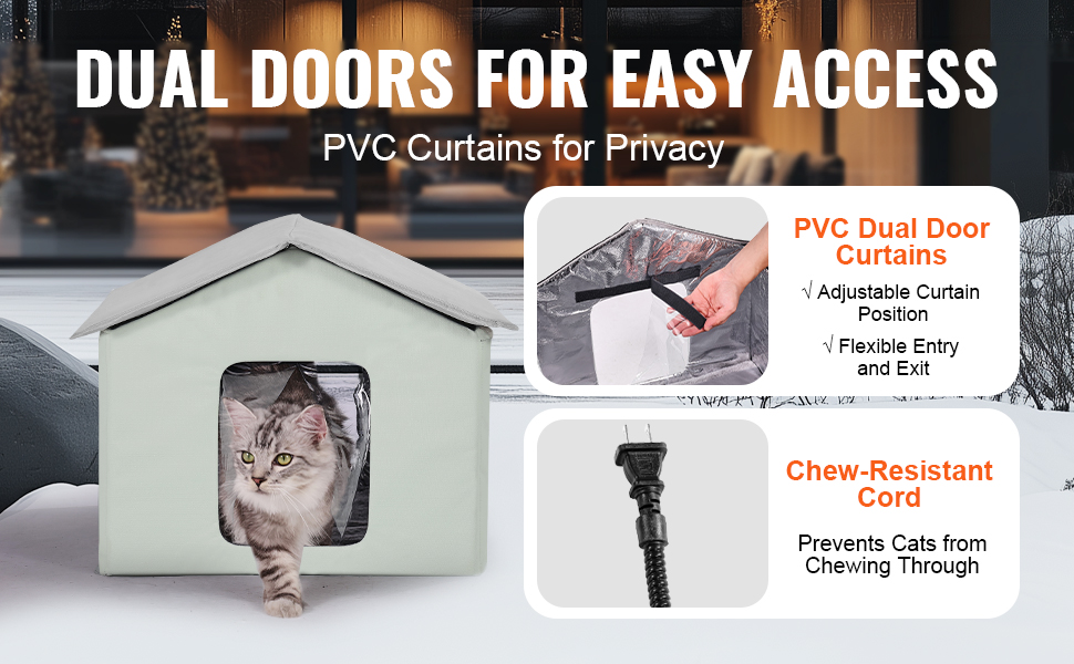 Kaksinkertainen sisäänkäynti PVC-verhoilla
