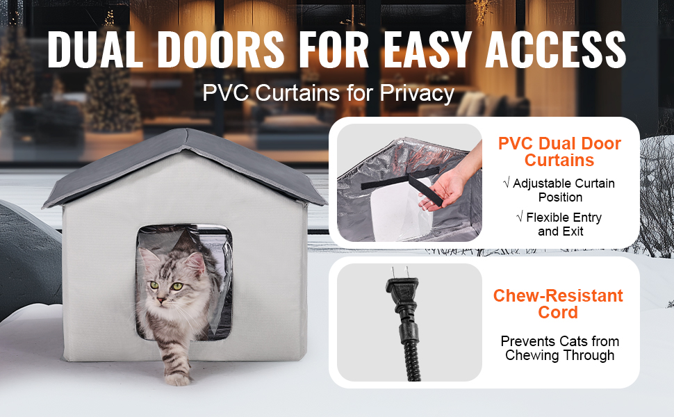 Kaksiosainen ovirakenne ja PVC-verhot