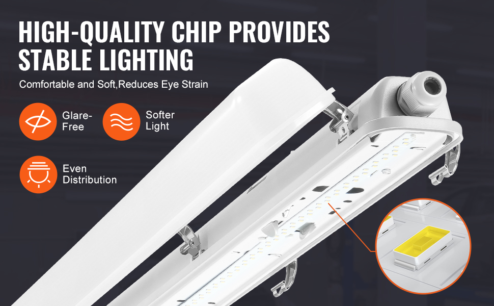 LED-höyrytiivis valaisin tasainen valaistus