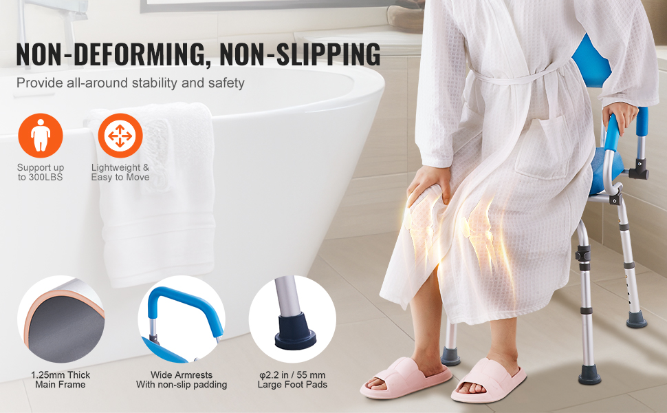 Tukeva ja vakaa suihkutuoli