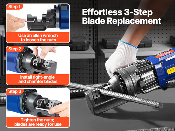 Betoneteräsleikkurin vaihtoterät kuva 8