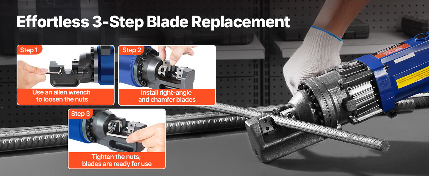 Betoneteräsleikkurin vaihtoterät kuva 7