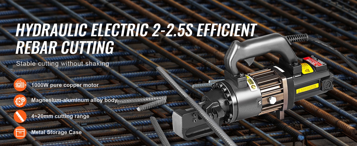 Sähköhydraulinen raudoitusleikkuri yleiskuva