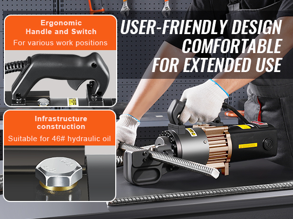 Betoniteräsleikkurin kahva käytössä