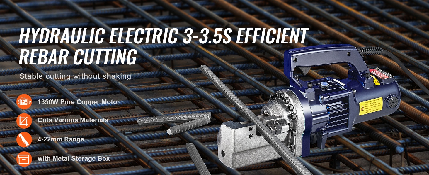 Sähköinen hydraulinen harjateräksen leikkuri