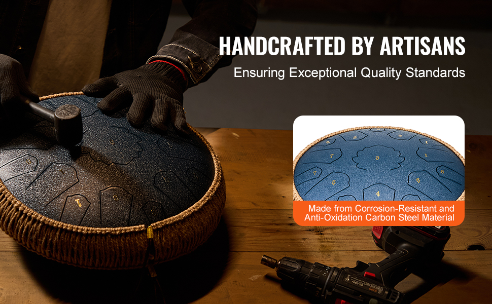 Kestävä hiiliteräksinen handpan-rumpu