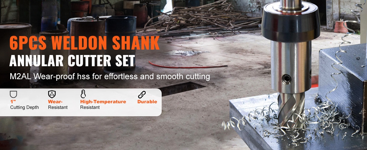 Rengasjyrsinsarja metallin poraukseen