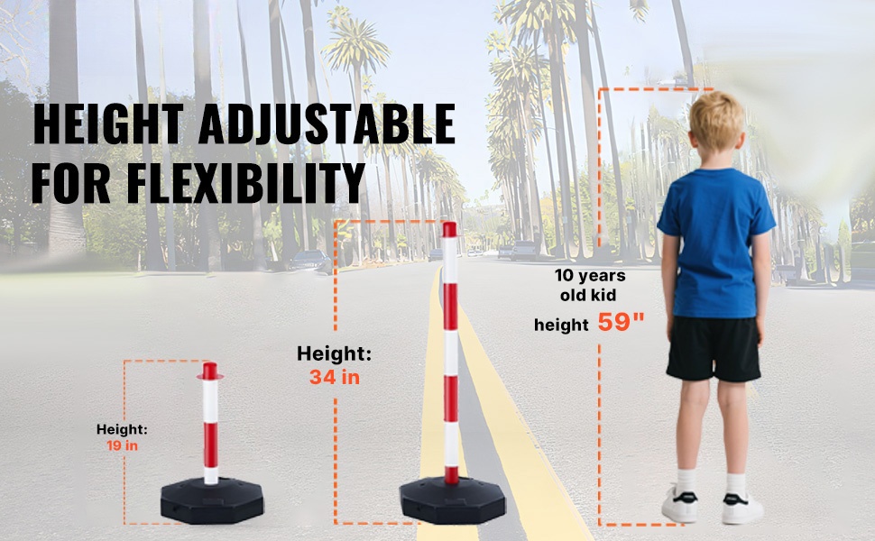 Liikenteen ohjaustolpat ketjulla