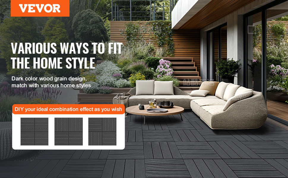 Toisiinsa lukittuvat terassilaatat, yleiskuva