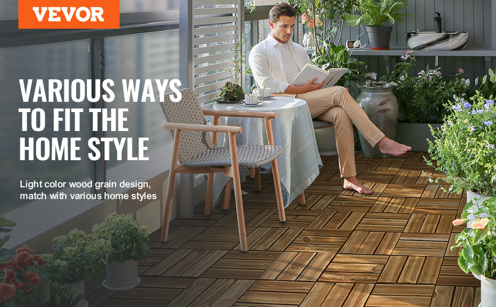 Puinen toisiinsa lukittuva terassilaatta