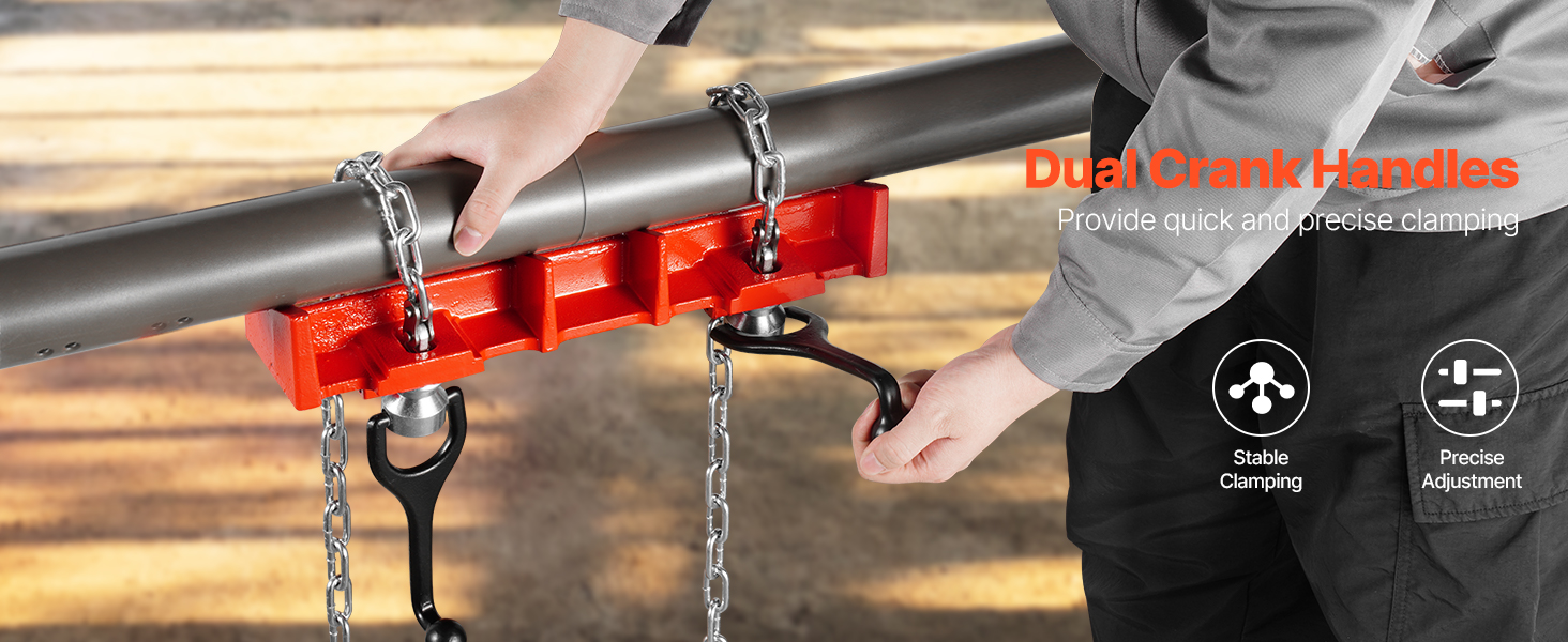 Kaksoiskampikahvat putkien kiinnitykseen