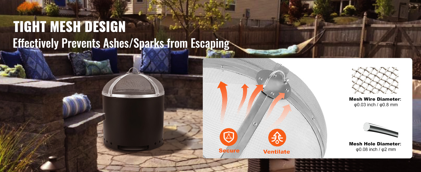 Ruostumattomasta teräksestä valmistettu tulipesän kansi