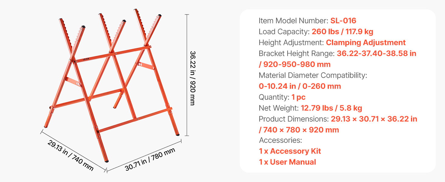 Sahapukki taitettuna säilytystä varten