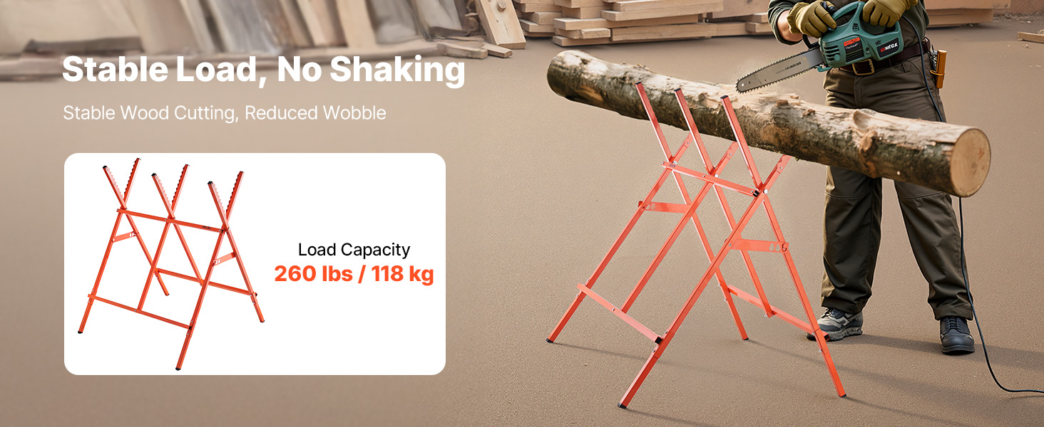 Raskaan käytön teräsjalat sahapukissa