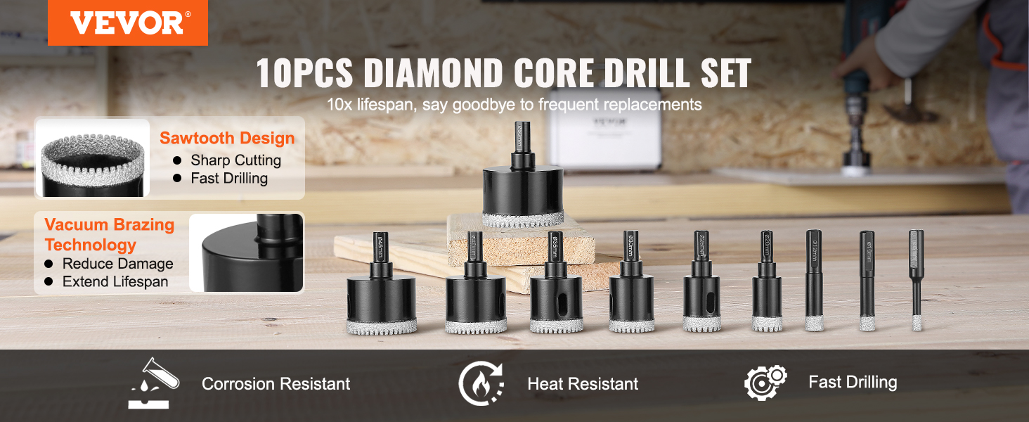 Timanttiporanteräsarja porauksessa