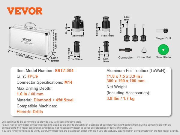 Timanttiporasarja ja tarvikkeet ylhäältä kuvattuna