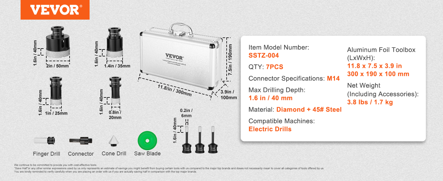 Koko porasarja alumiinilaukussa